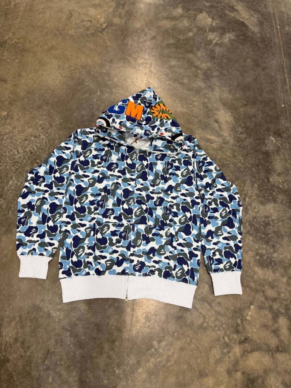AUTHENTIC ✅ BAPE ABC blue hoodie